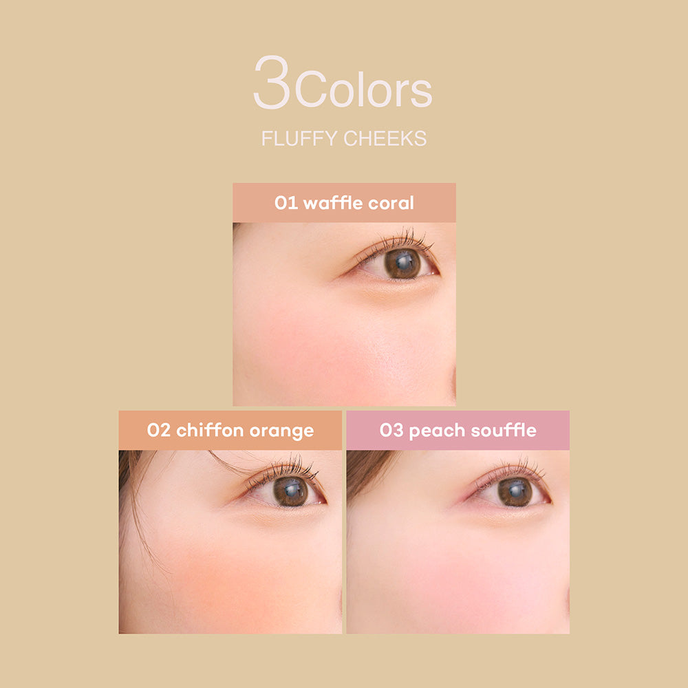 FLUFFY CHEEKS 01 #waffle coral フラッフィーチークス 01 ワッフルコーラル